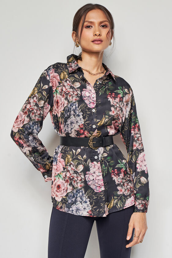 Nightfall Blooms Top, Black, image 3